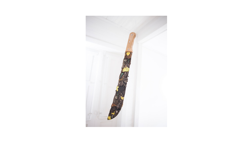 Butter Knife | 2013 | Butterflies on machete, dimensions variable